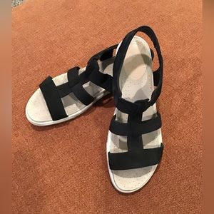 Womens black Ecco sandals